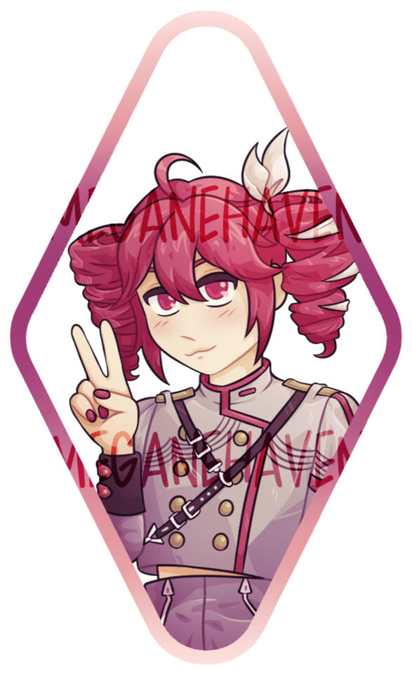 04-2023 Kasane Teto (SynthV) Dried Flower Acrylic Charm