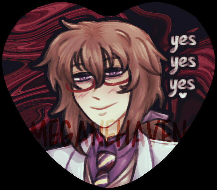 01-2024 Iwamine Shuu (Hatoful Boyfriend) Heart Button