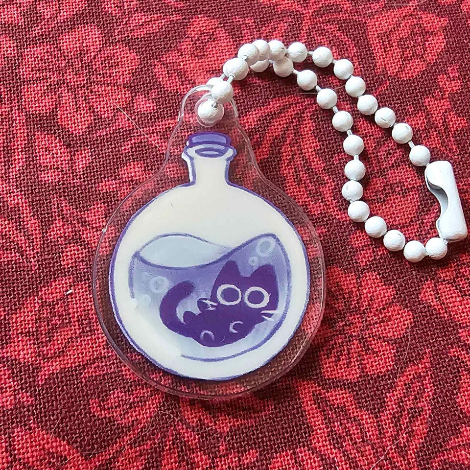 09-2024 Mini cat potion acrylic charm